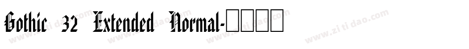 Gothic 32 Extended Normal字体转换